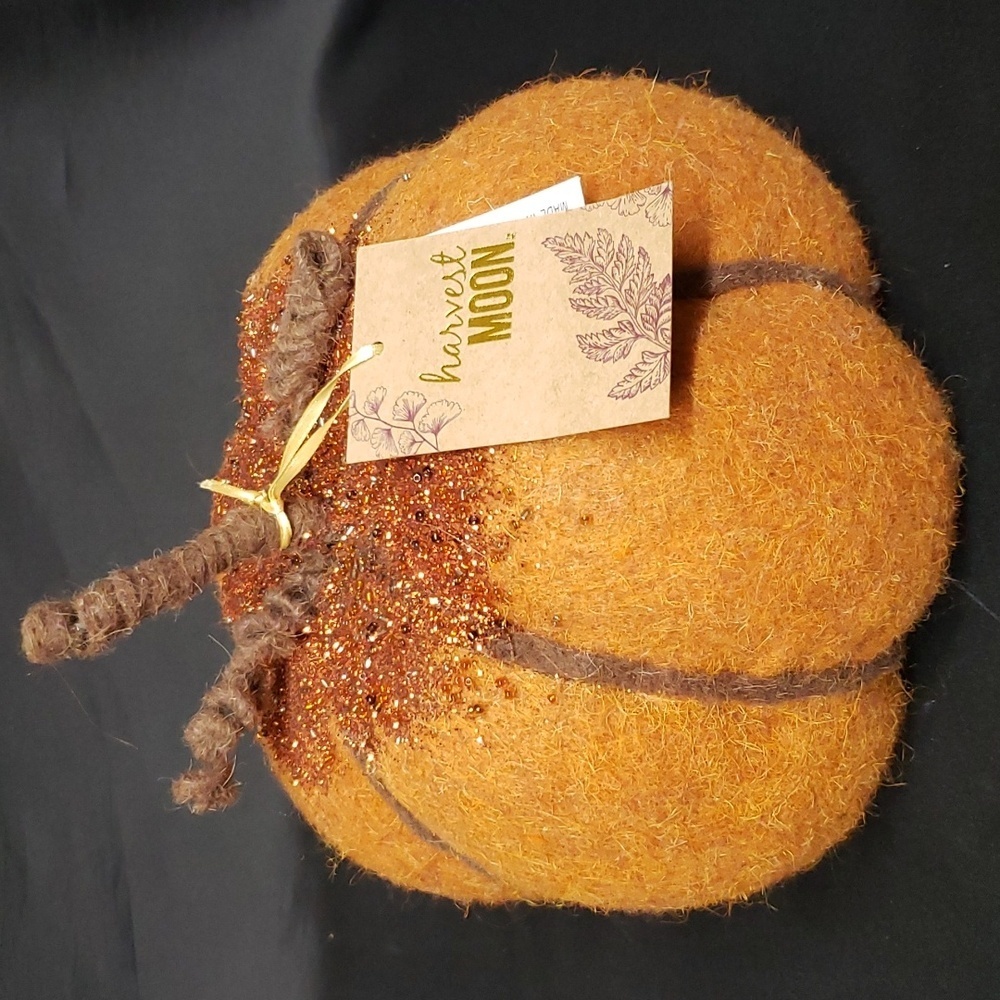 Harvest Moon NWT Glitter and Beaded Pumpkin